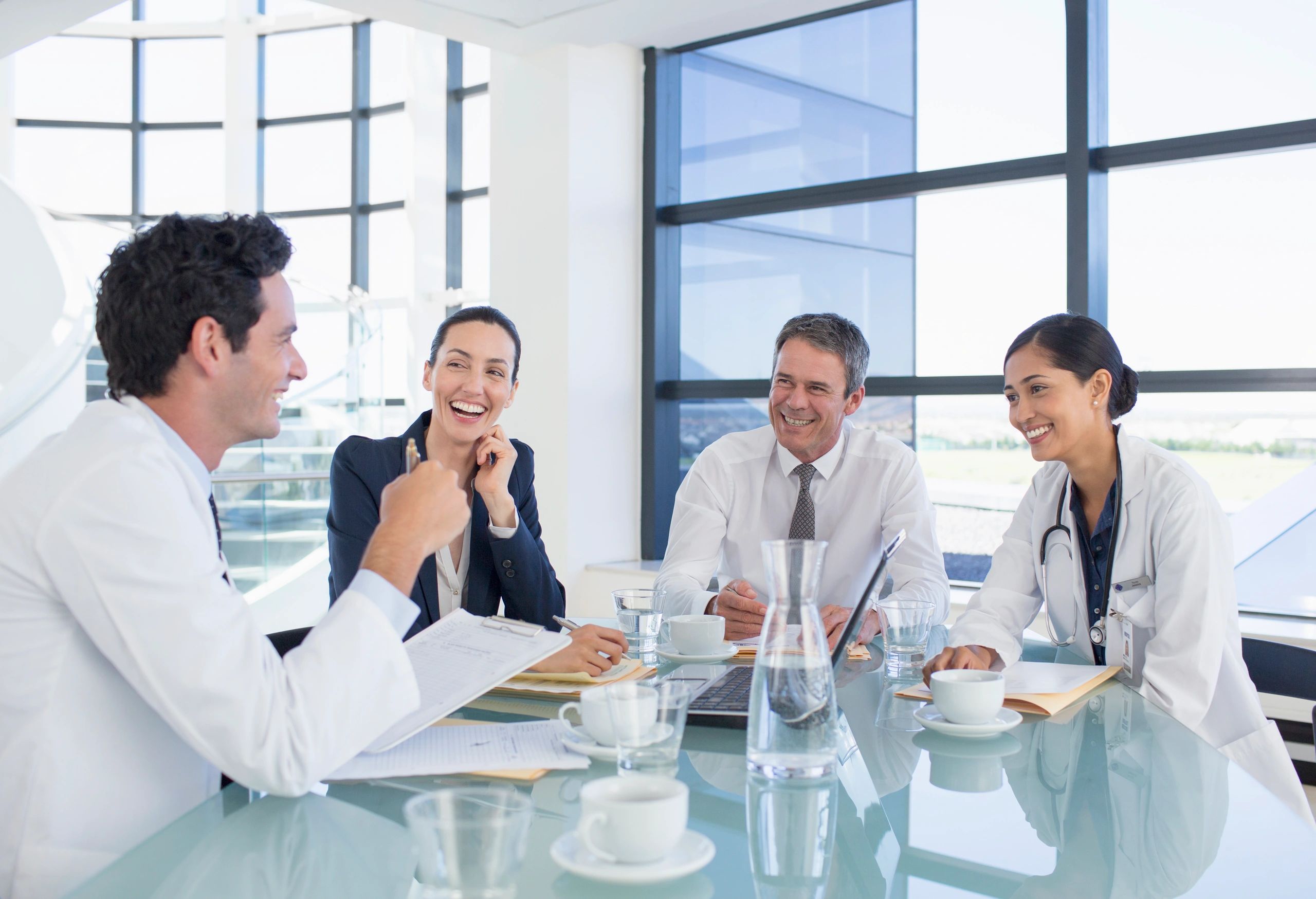 pharma team meeting corporate